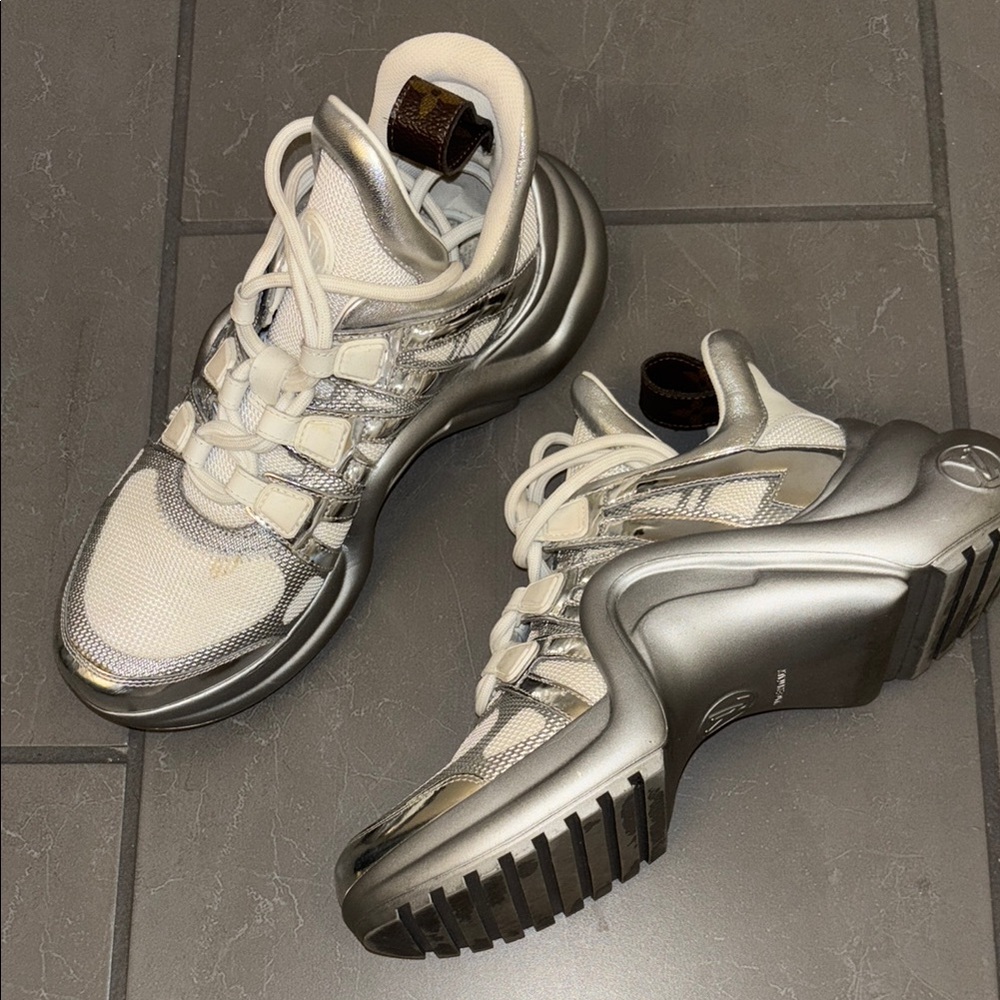 Louis Vuitton Women's Silver Sneakers